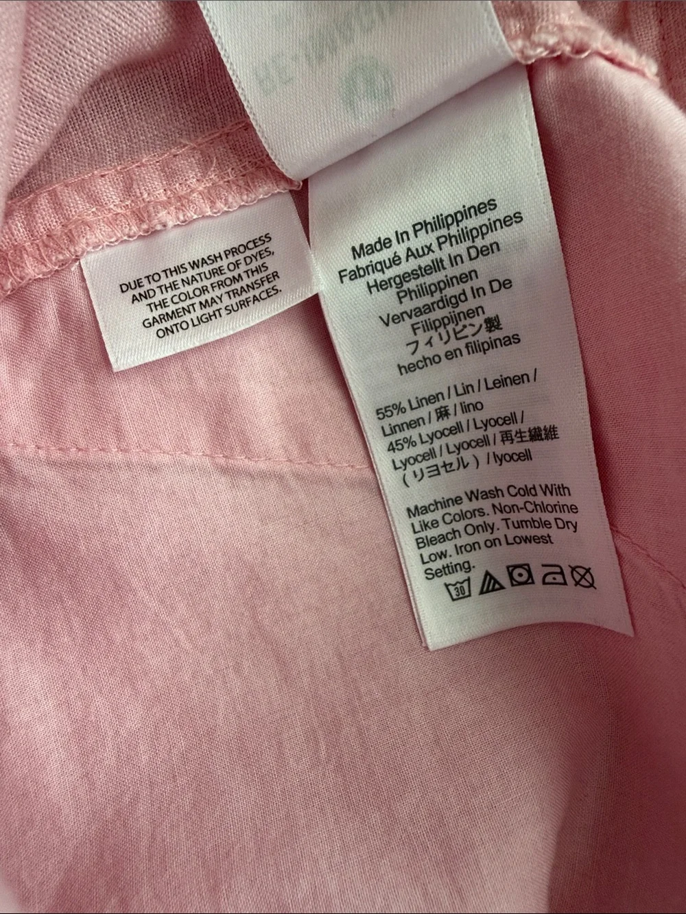 J Crew Pink Linen Blend Drawstring Shorts Size L